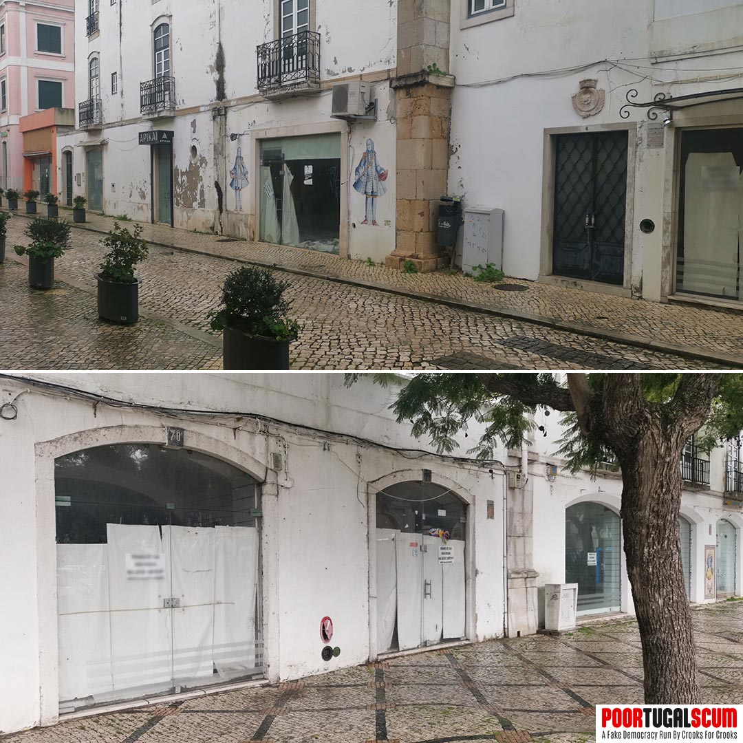 Abandoned street shops in Portugal