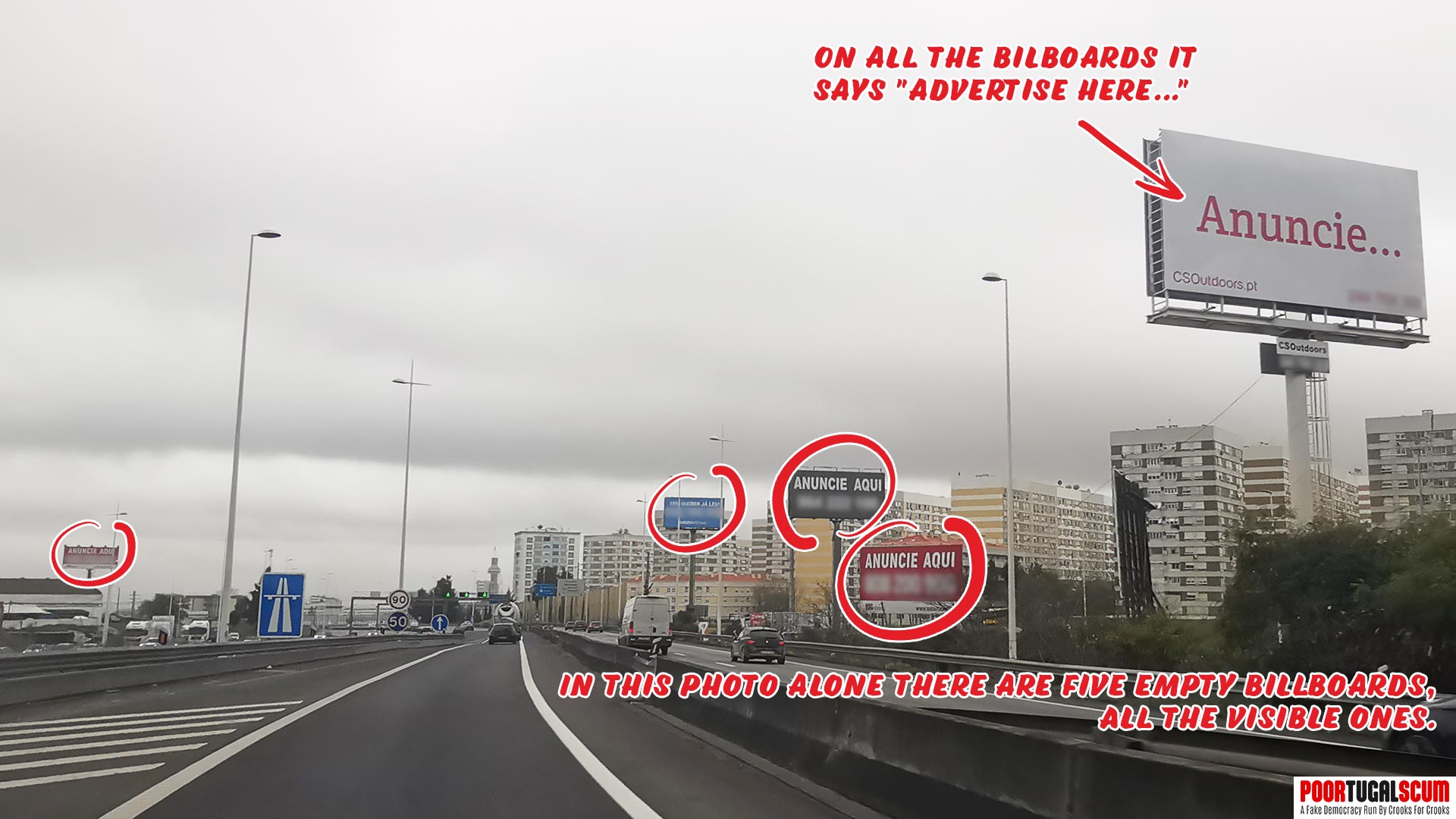 Portuguese billboards without ads