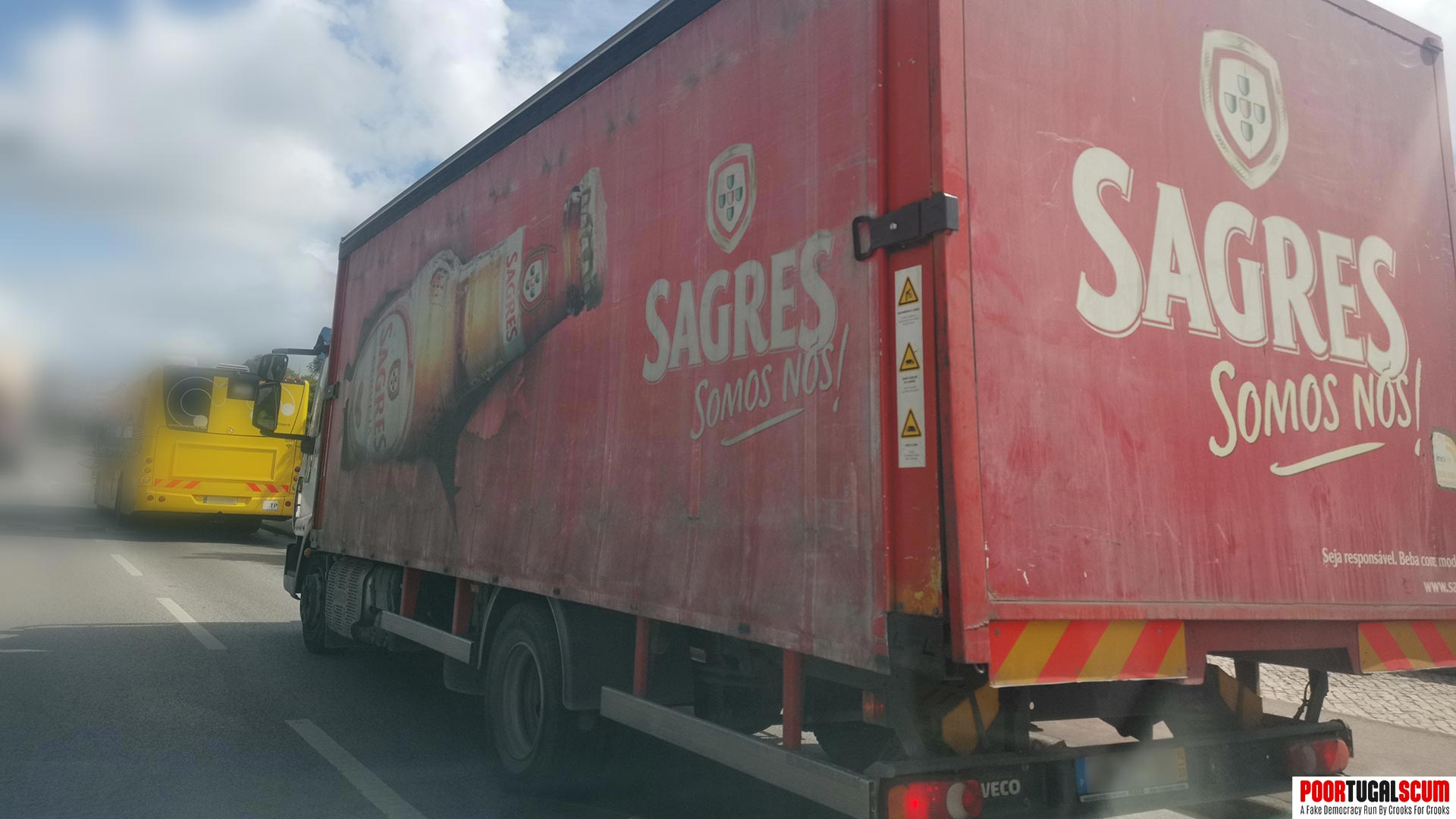 Truck from a Portuguese beer company